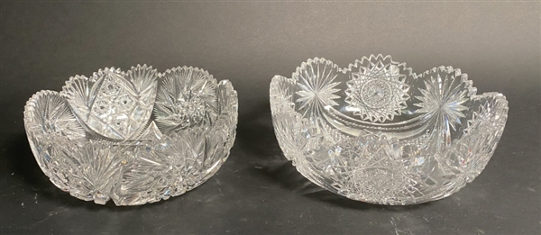 2 Cut Glass Bowls