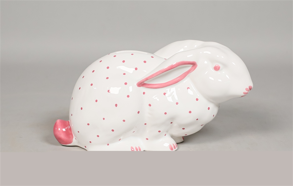 Tiffany & Co. Polka Dot Porcelain Bunny Bank