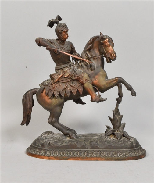Bronze Knight on Horseback