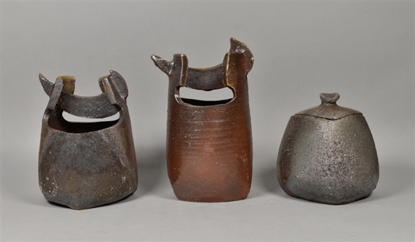 3 Contemporary Japanese Pottery Vessels
