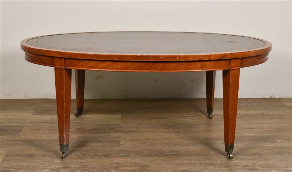 Old Colony Leather Top Occasional Table