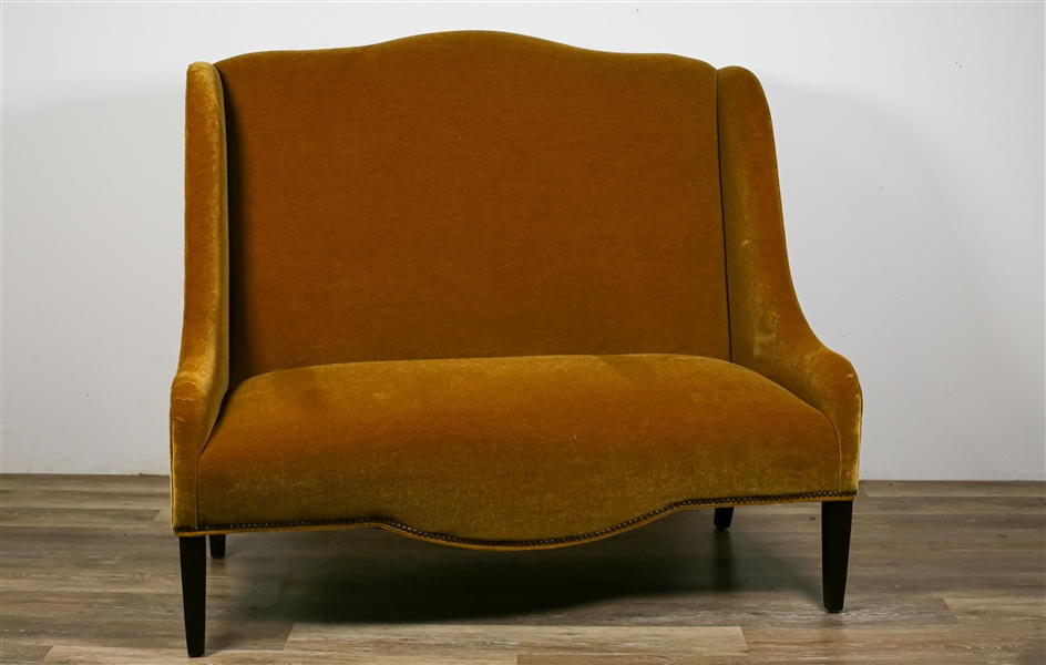 Yellow Upholstered Settee by Lee Industries