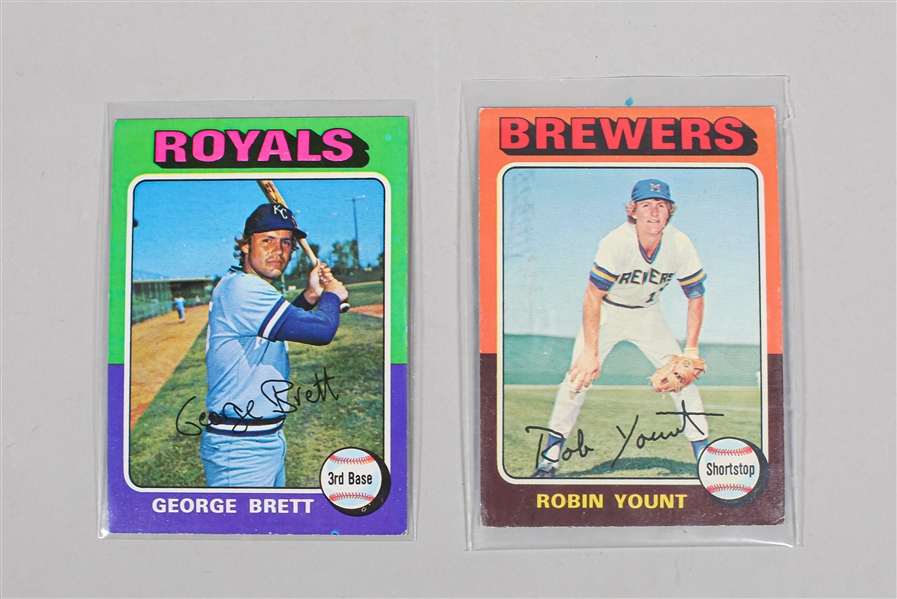 1975 Robin Yount and George Brett Rookie Cards
