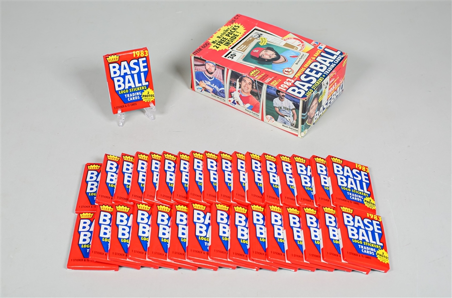 1983 Fleer Baseball Card Box With Wax Packs