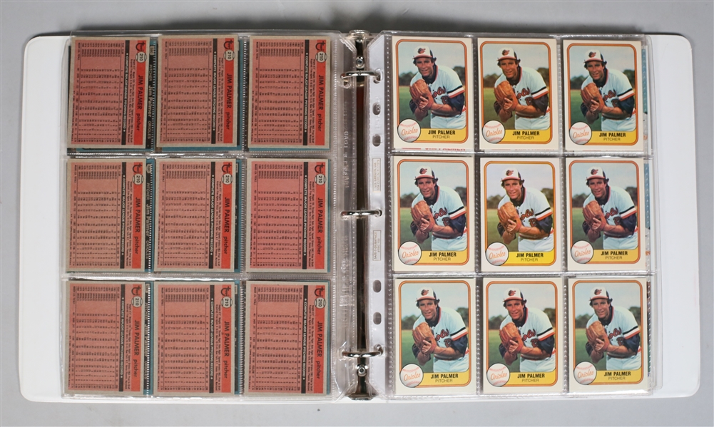 Album of 153 Jim Palmer Baseball Cards