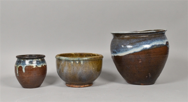 3 Japanese Karatsu Pottery Bowls