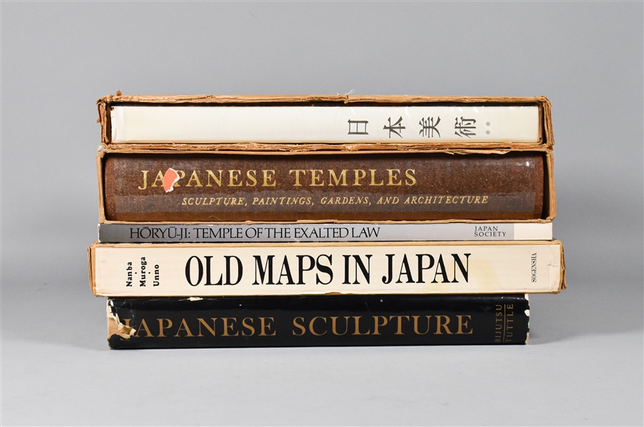5 Books on Japanese Sculpture, Maps and Temples
