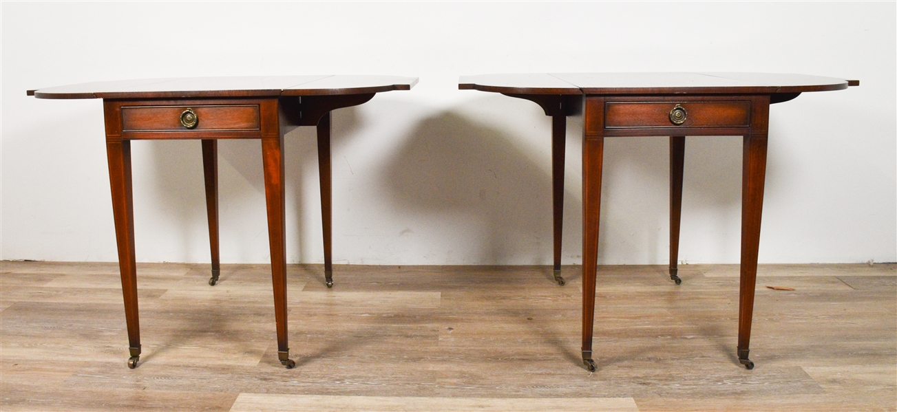 Pair of Baker Furniture Pembroke Side Tables