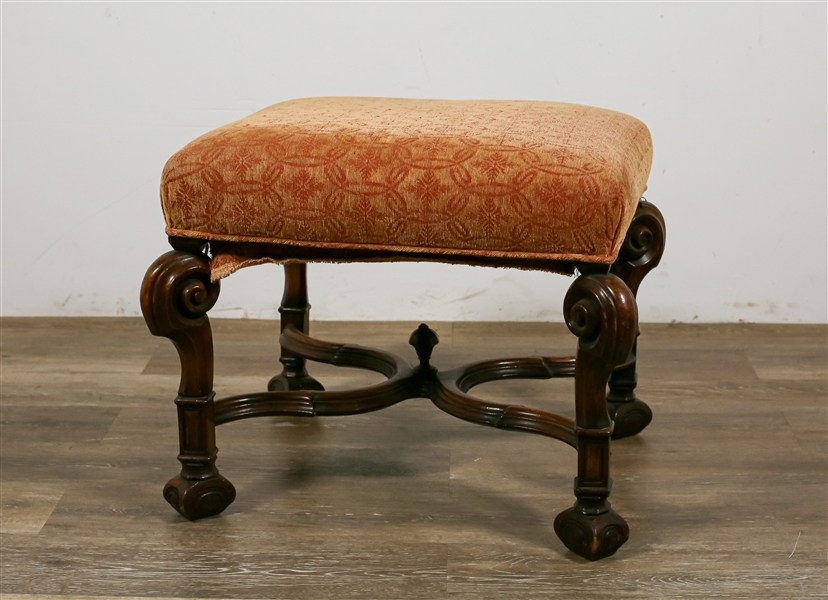 William and Mary Upholstered Footstool