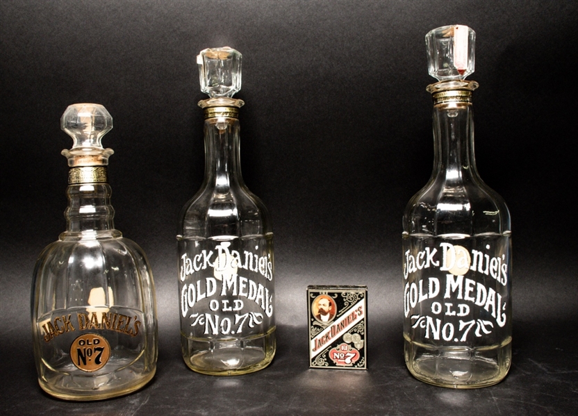 3 Jack Daniels Old No. 7 Decanters