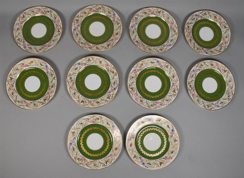 10 Arhenfeldt Limoges Porcelain Dinner Plates