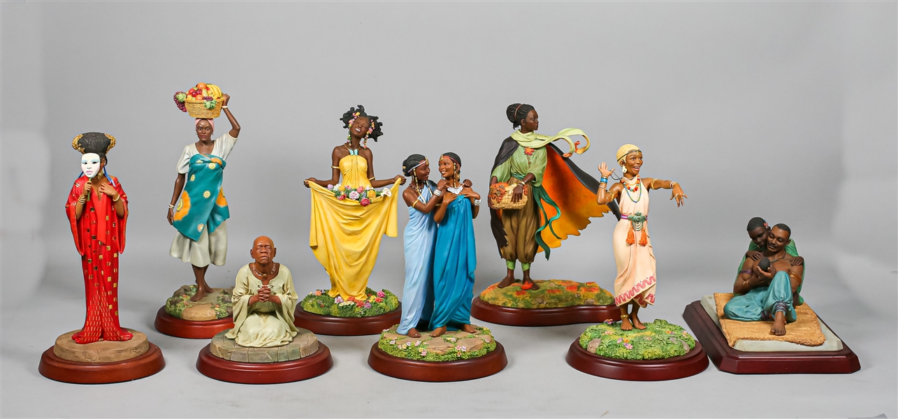 8 Thomas Blackshear Porcelain Figurines