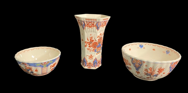 3 Pieces Delft Porcelain