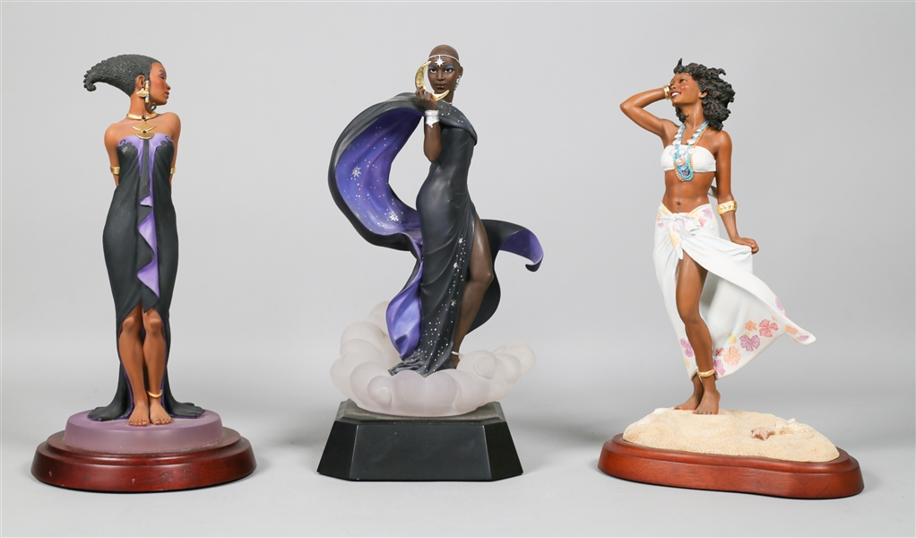 3 Thomas Blackshear Porcelain Figurines