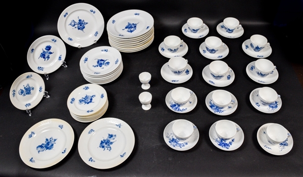 56 Pieces Royal Copenhagen Blue Flowers Porcelain