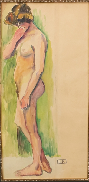Ludovic Rodo Pissarro Watercolor Nude