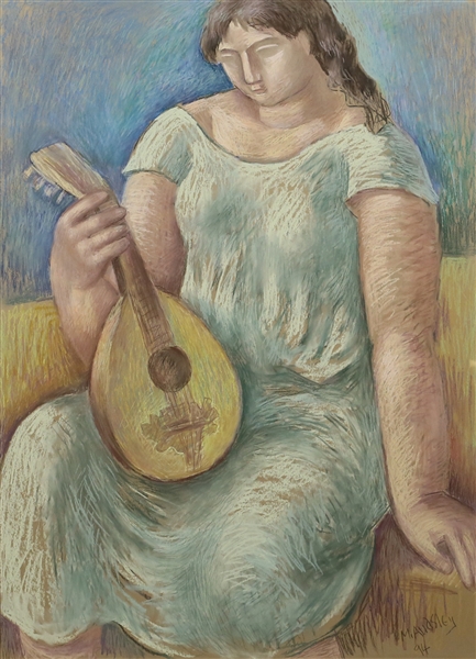 Pastel on Paper Portrait of a Woman